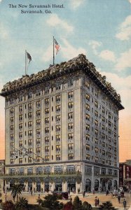 SAVANNAH GEORGIA  GA~NEW SAVANNAH HOTEL~1910s SILVER'S 5 & 20 STORE POSTCARD