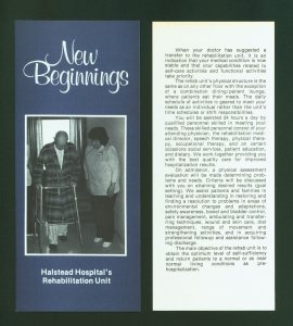 New Beginnings Halstead Hospital's Rehabilitation Unit Kansas Vintage Brochure