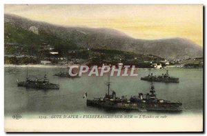 Old Postcard Cote D & # 39Azur Villefranche Sur Mer L & # 39Escadre stranded ...