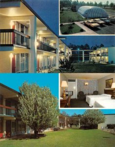 2~Postcards FLORENCE South Carolina SC~QUALITY MOTEL Night~Covered Pool ROADSIDE