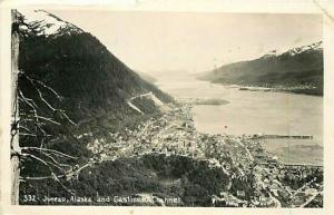 AK, Juneau, Alaska, RPPC, Town View, Gastineao Channel