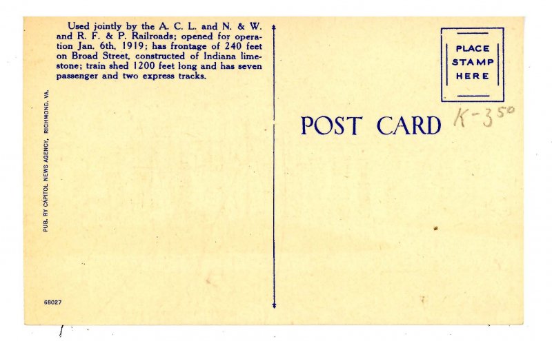 VA - Richmond. Union Station