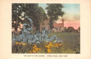 STONE RIDGE, NY  New York    SHOP IN THE GARDEN   Albertype Handcolored Postcard