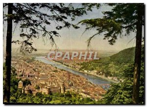 Postcard Modern Heidelberg Blick vom Rindenhauschen