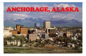 AK - Anchorage. Panorama of City & Chugach Mountains  (continental size)