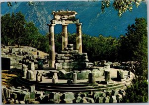 Postcard Greece Delphi Temple of Athena Pronaea