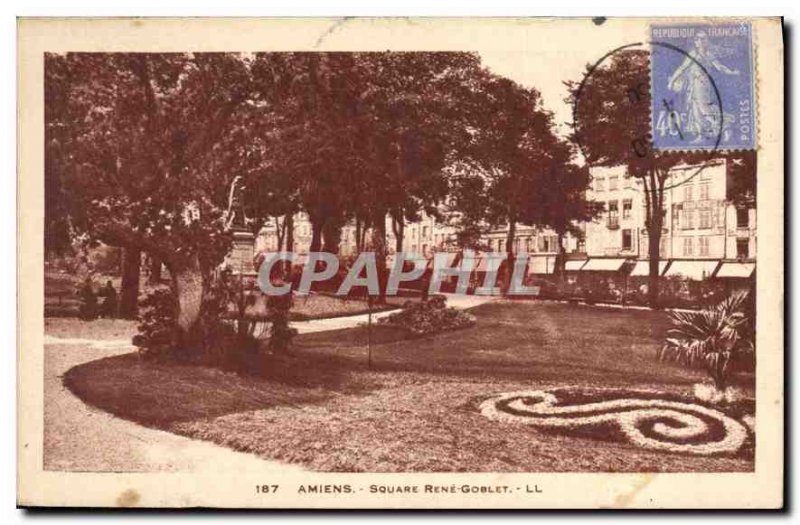 Old Postcard Amiens Square Rene Golbet