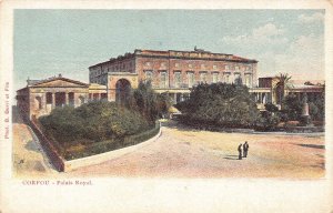 L329 Greece Corfu Royal Palace vintage postcard