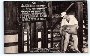 SUDBURY, MA Massachusetts ~ GRIST MILL Pepperidge Farm Advertising Postcard