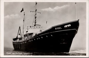 Hoek Van Holland Loodsboot Rigel Ship Vintage RPPC 09.93