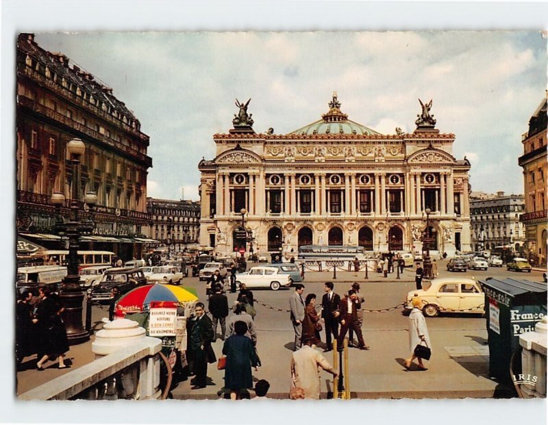 Postcard Place de l'Opera Paris France