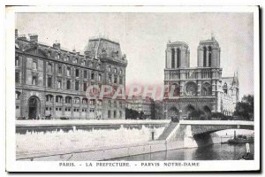 Old Postcard The Paris Prefecture Parvis Notre Dame