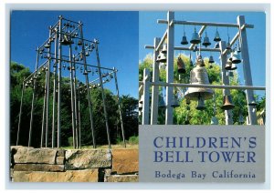 Vintage Children's Bell Tower, Bodega Bay, California. Postcard &DE