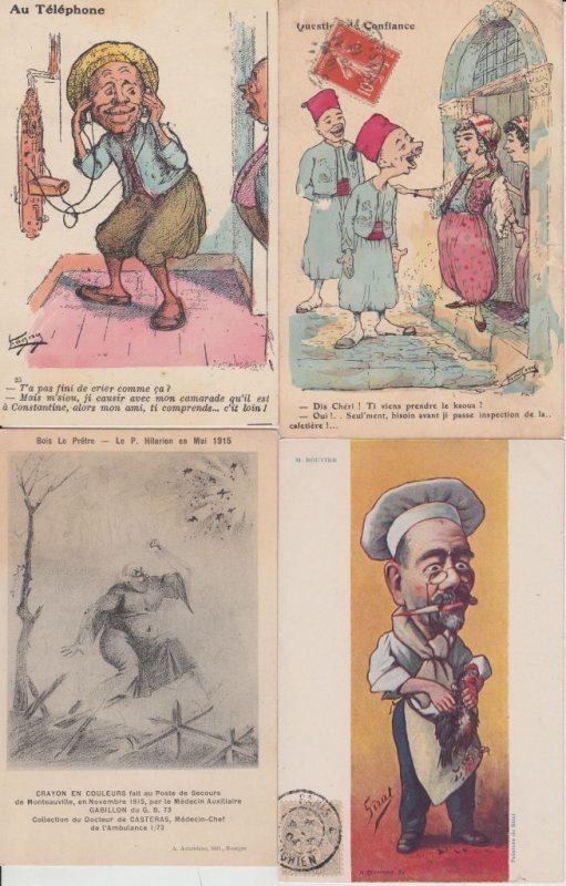 POLITIC PROPAGANDA SATIRE WWI 59 Vintage Postcards pre-1940 with BETTER! (L5850) 