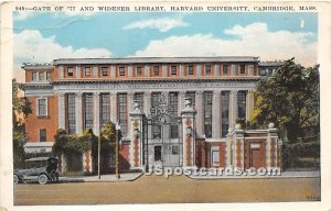 Gate of 77 & Widener Library at Harvard University Cambridge, MA