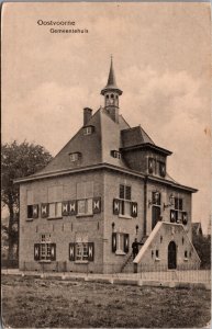 Netherlands Oostvoorne Gemeentehuis Vintage Postcard 09.39