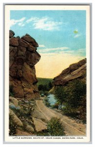 Postcard CO Little Narrows South St. Canon Estes Park Colorado