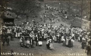 Lancashire? Ashworth Valley England Easter 1907 Real Photo Postcard #2