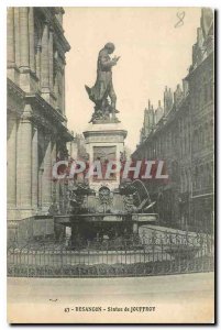 Old Postcard Besancon Statue Jouffroy