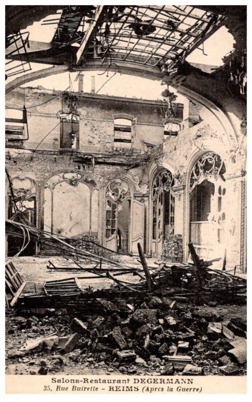 War Bombing France reims Salons Restaurant Degermann