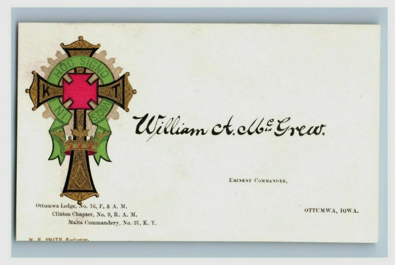 Lot Of 12 1870's-80's Knights Templar Membership Cards Fab! H P190