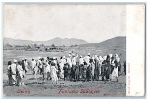 c1905 Mountain View Fantasia Sudanese Keren Sudan Antique Posted Postcard