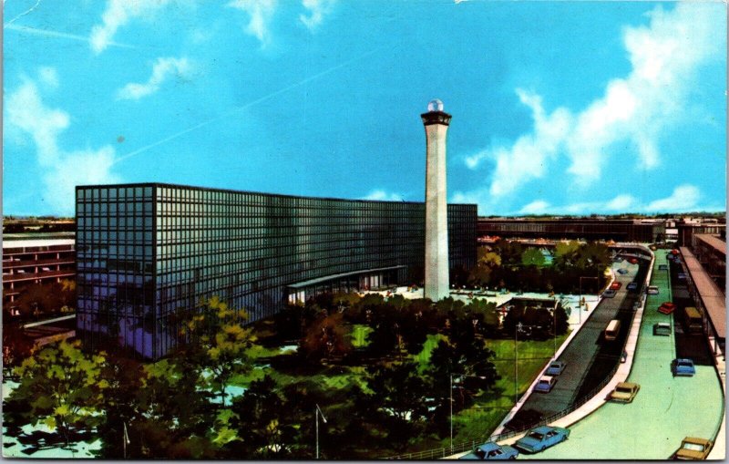 USA O'Hare International Tower Chicago Illinois Chrome Postcard C028