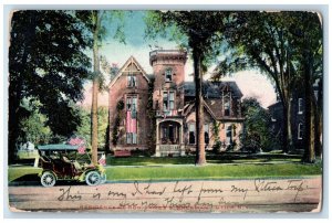 1908 Residence Of Hon. James S. Sherman Car Utica New York NY Antique Postcard