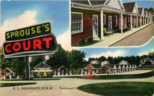 Virginia Dillwyn Sprouse's Tourist Court Tichnor roadside Postcard 22-1471