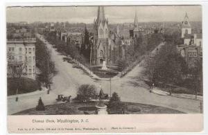 Thomas Circle Washington DC 1905c postcard