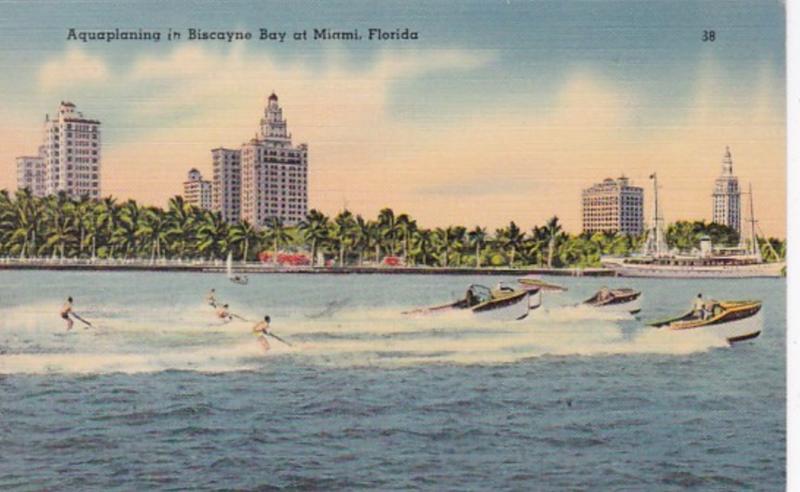 Florida Miami Aquaplaning In Biscayne Bay