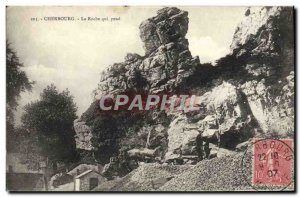 Old Postcard Cherbourg La Roche Who Pend