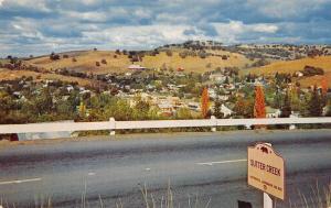 Sutter Creek California panoramic birds eye view Hwy 49 vintage pc Z18104