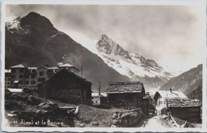 Switzerland Zinal et le Besso Vintage RPPC C181