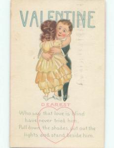 Divided-Back VALENTINE DAY SCENE Great Postcard W7881