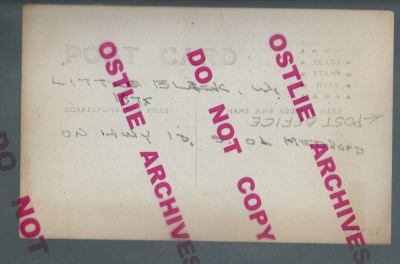 Little Black WISCONSIN RPPC c1910 GENERAL STORE nr Medford GHOST TOWN? WI Tiny!