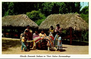 Florida Silver Springs Seminole Indians In Their Native Surroundings