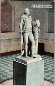 Statue of George Washington in VA State Capitol by Houdon c1910 Postcard H06