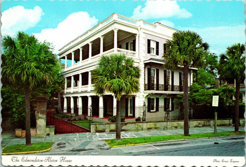 Charleston SC Edmondston-Alston House Postcard unused (18450)