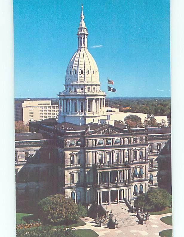 Unused Pre-1980 STATE CAPITOL BUILDING Lansing Michigan MI G0752