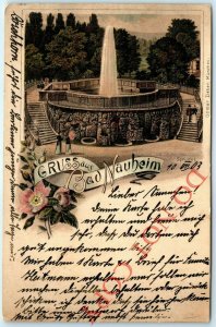 1903 Gruss aus Bad Nauheim, Germany Sprudel Greetings Postcard Ottmar Zieher A29