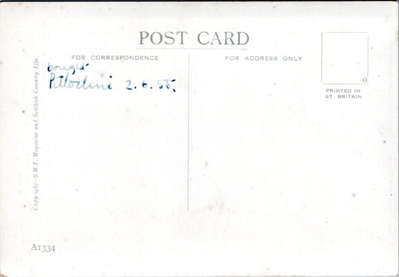 Postcard 1950s Scotland The Western Highlands - map by SMT Magazine