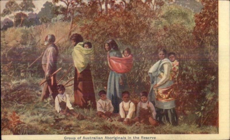 Ethnography - Australian Aboriginals Used Postcard Stamp Cancel Cover
