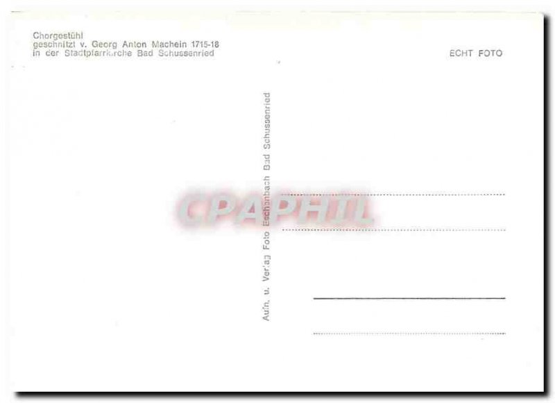 Postcard Modern Chorgestuehl Bad Schussenried