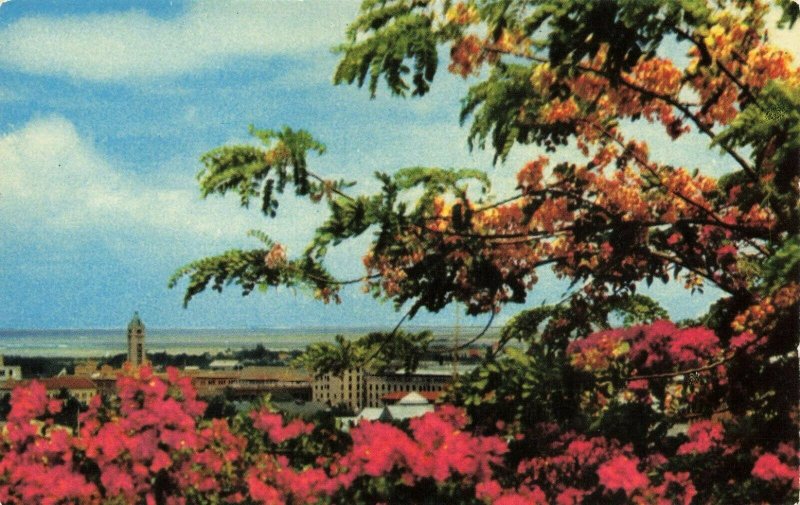 Postcard Aloha Tower Honolulu Harbor Hawaii  