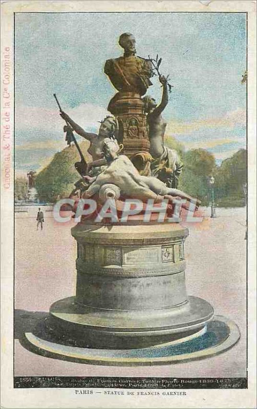 Postcard Old Paris Statue of Francis Garnier