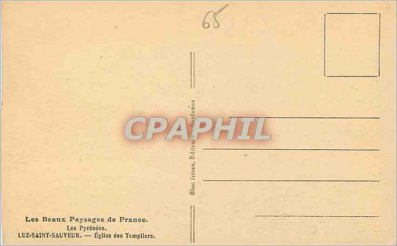 Postcard Old Luz Saint Sauveur The Beautiful Landscapes of France Church of t...