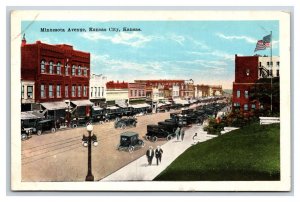 Minnesota Avenue Street View Kansas City Kansas KS UNP WB Postcard Y5