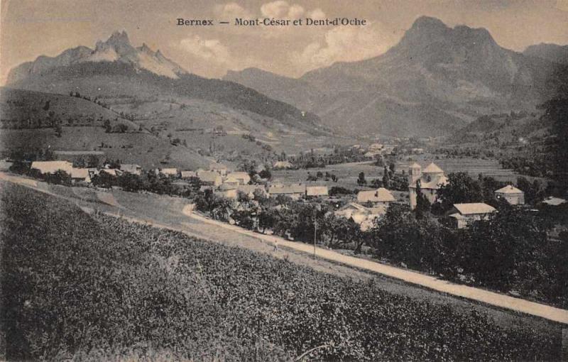 Bernex France Mont Cesar et Dent d'Orche Antique Postcard J75878