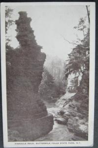 Pinnacle Rock Buttermilk Falls State Pk NY (Ithaca) Santway Photo-Craft